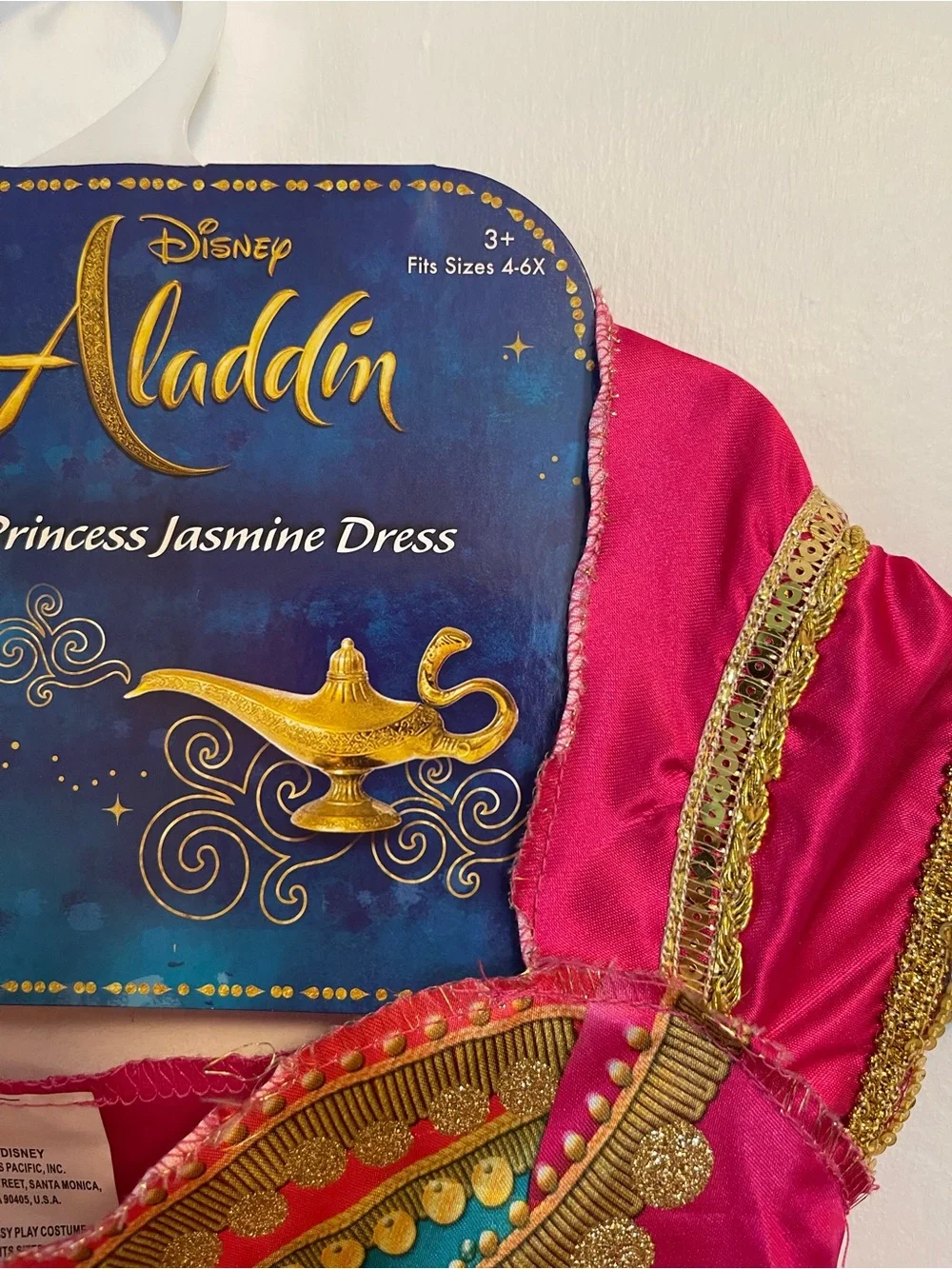 Disney Aladdin Princess Jasmine Dress Size 4-6 Y Girls Costume NWT Live Action